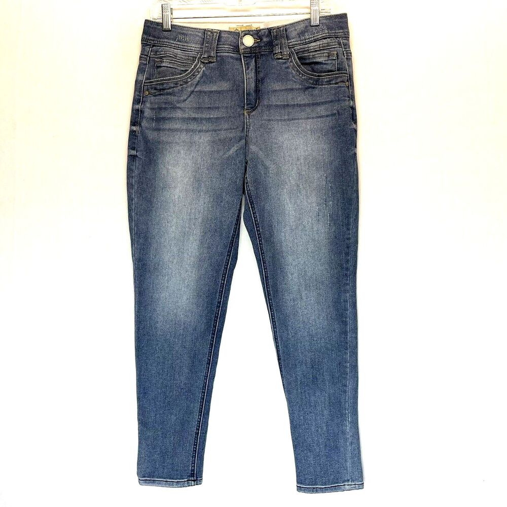 Democracy Womens Jeans Size 10 Ab Technology Distressed Skinny Fade Wash